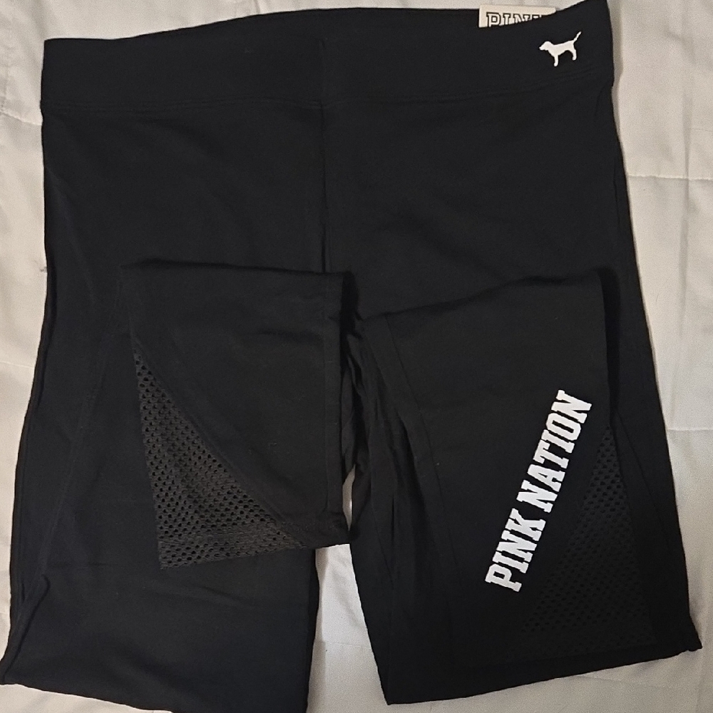PINK Victoria's Secret Black Flat Leggings Size Medium